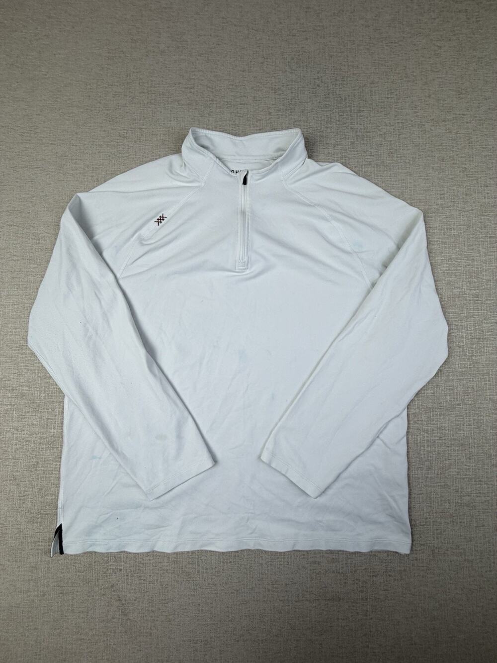 Rhone Mens XL White Quarter Zip Performance Pullover Stretch Golf Athletic